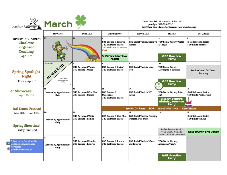 2023 March WOR Calendar 2023 March WOR Calendar