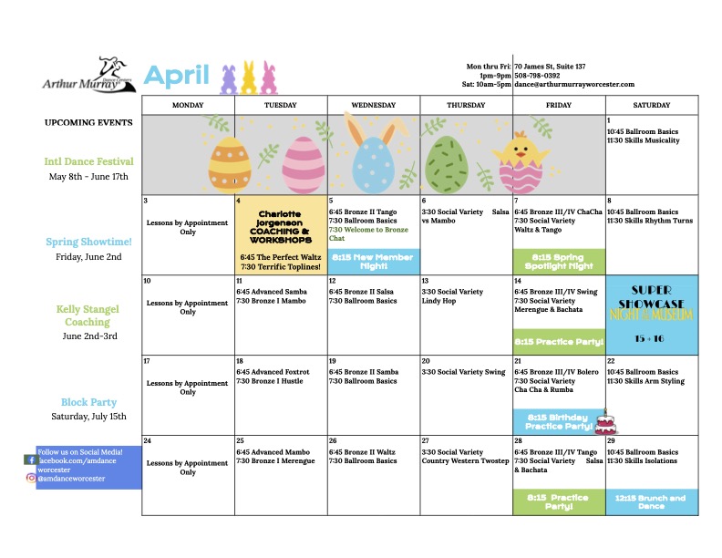 WOR Calendar April WOR Calendar April