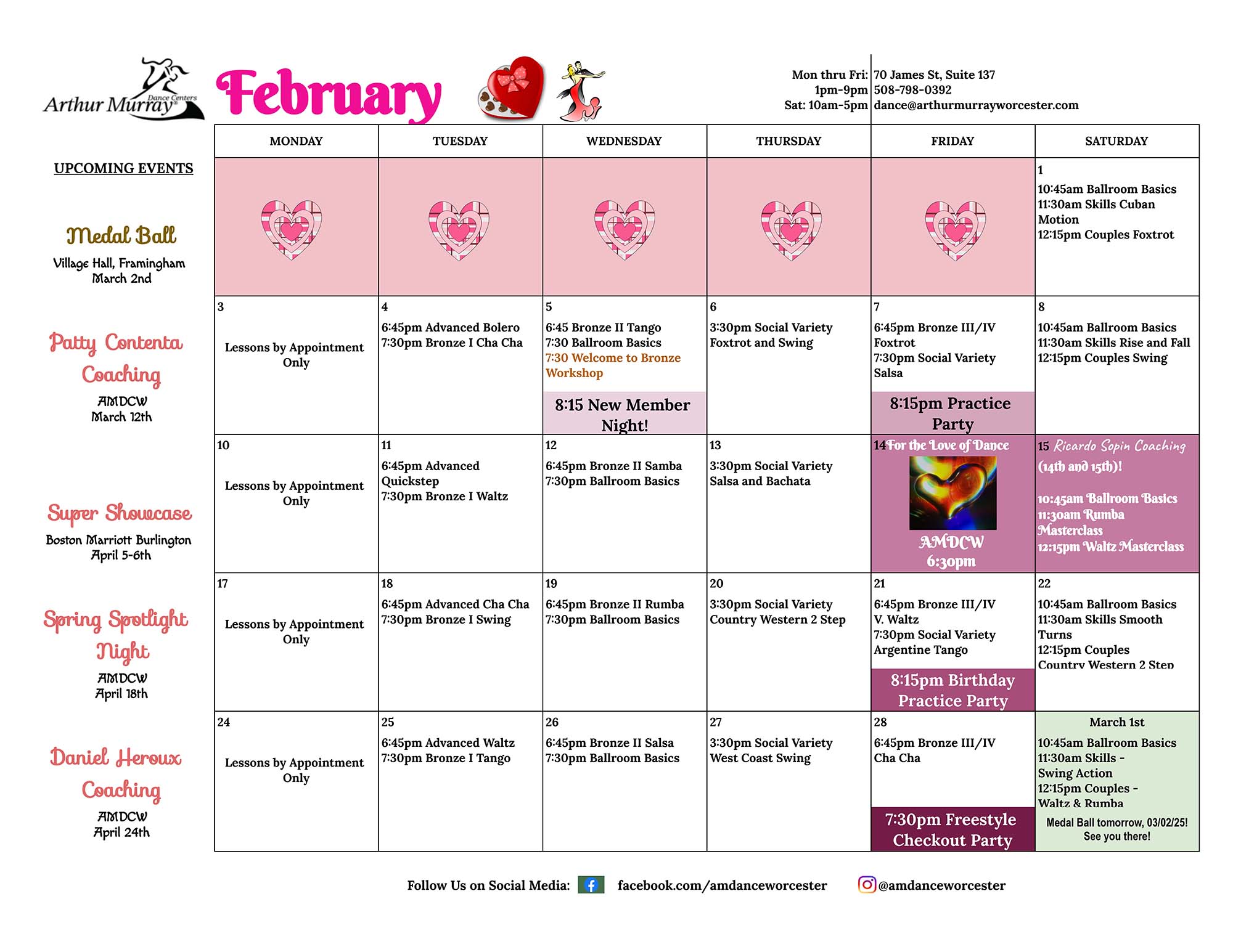 Worcester February 2025 Calendar