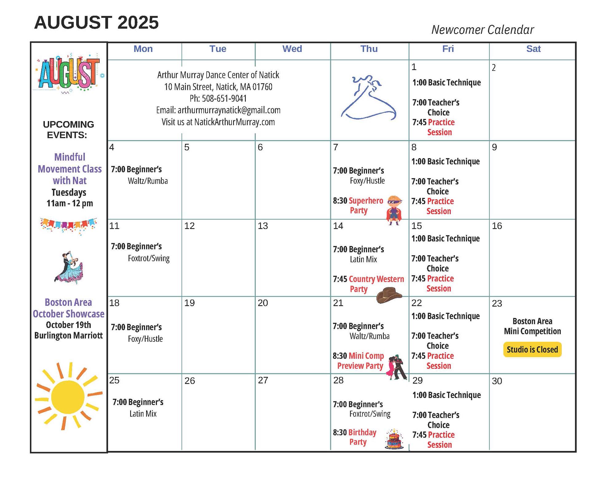 August 2025 Newcomer Natick