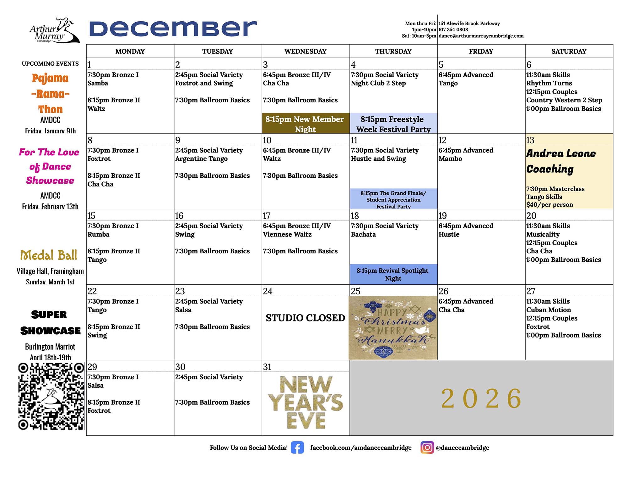 December 2025 - Cambridge Calendar