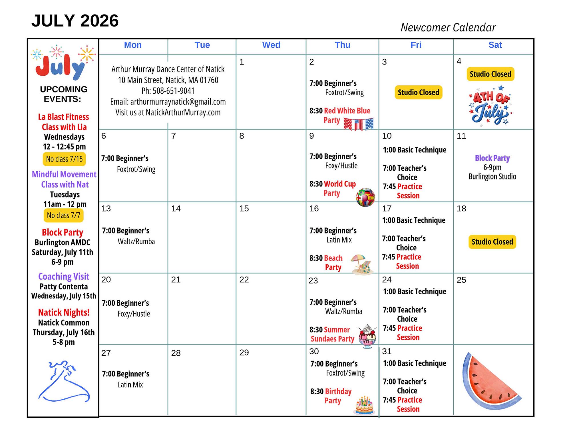 July 2026 - Newcomer - Natick