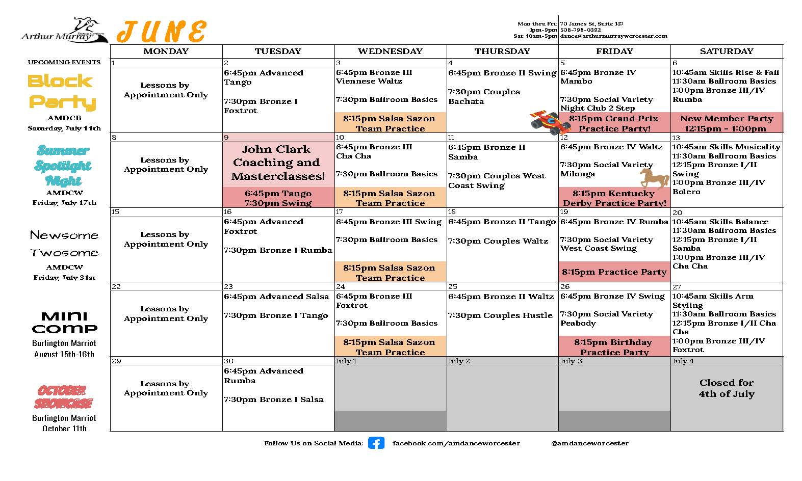 June 2026 Calendar - Worcester